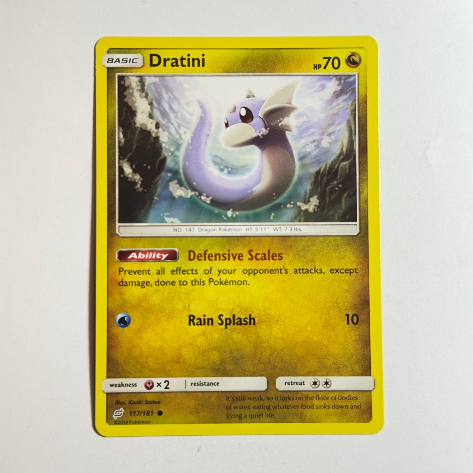 Dratini 117/181 Common Regular Card SM - Team Up Pokemon TCG LP