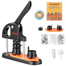 VEVOR Button Maker Machine Pin Badge Maker 0.98" 500 Button Parts Circle Cutter