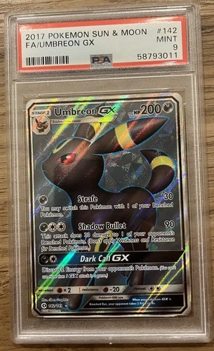 Pokemon Umbreon GX Sun & Moon Full Art #142 PSA 9 Mint