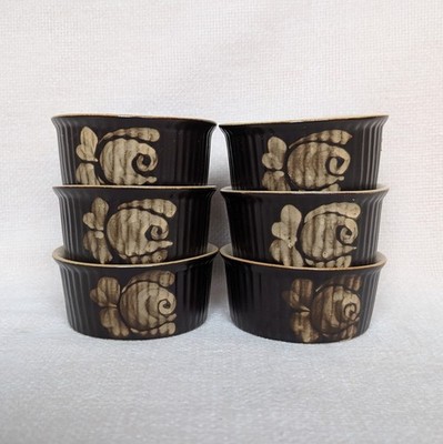 Vintage Denby Bakewell 6er Set Auflaufförmchen Made In England 80er Jahre makellos