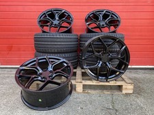 BMW 3 4 5 6 Series Fitment 19" XT2 CONCAVE BLACK Alloy Wheels + Tyres Staggered