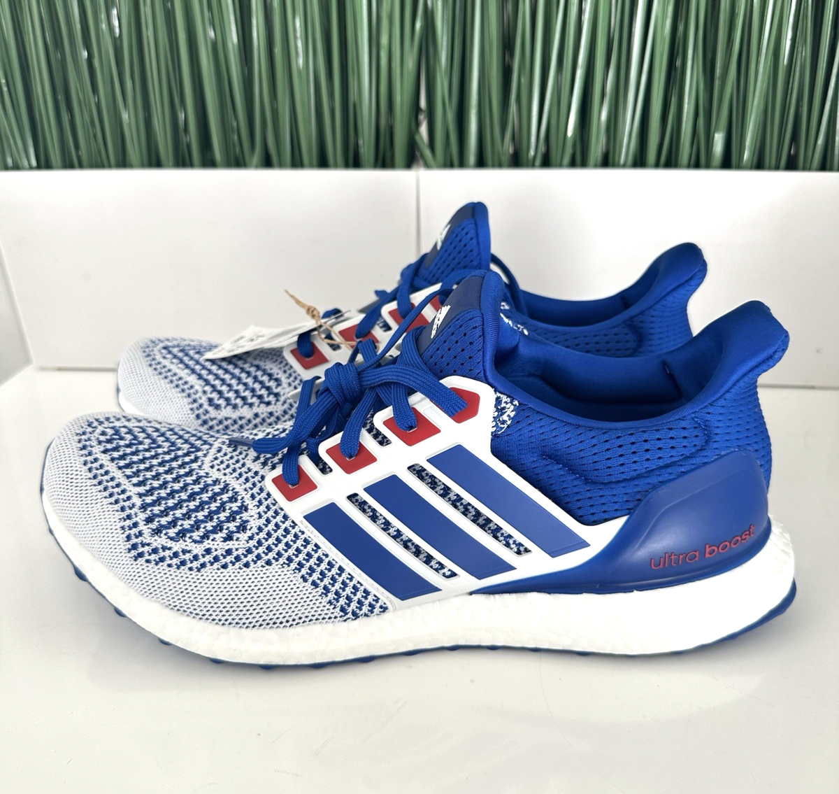 Adidas Ultraboost 1.0 NBY White Royal Blue Mens Running Shoes IH3018 Size 18