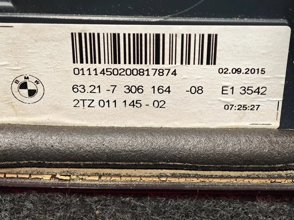 ✅ 14-16 BMW 5 Series 535I Xdrive F10 lanterna traseira interna porta-malas passageiro direito fabricante de equipamento original - Imagem 2 de 4