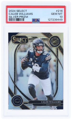 2024 Panini Select Caleb Williams Club Level Silver Prizm #216 PSA 10