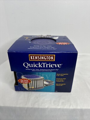 Kensington Quicktrieve Zip Disk Storage Rack Holds 9 Disks New in Box NOS
