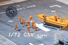 Figure operaio e ingegnere offshore scala 1:75 - raccordi barca radiocomandati in resina - 10 pezzi