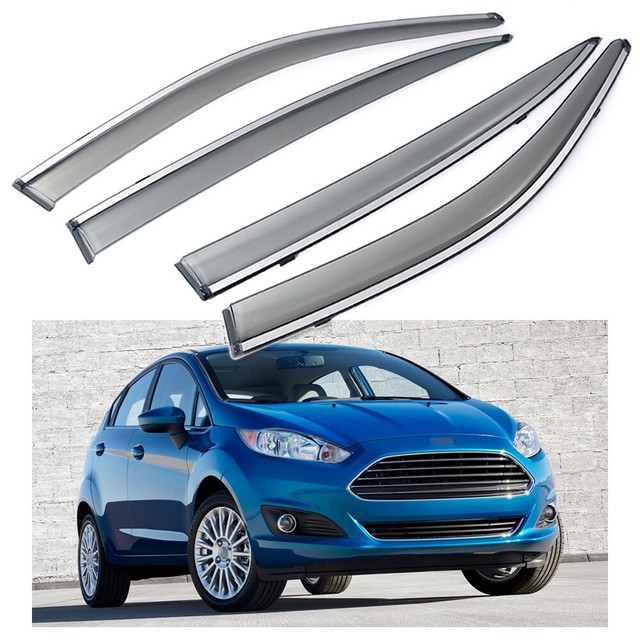 Car Window Visor Vent Shade Deflector Sun/Rain for Ford Fiesta 5door