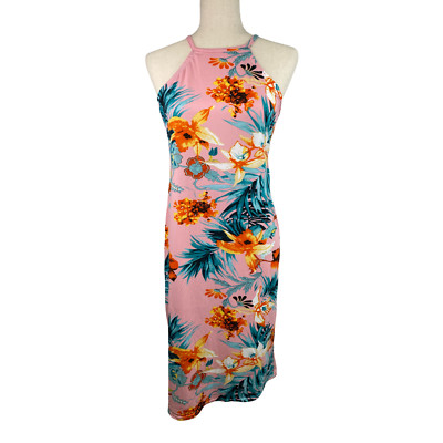 Emme Jordan Women's Tropical Floral Bodycon Dress Size XL