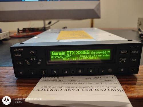 Garmin Mode S Transponder GTX330D ES 011-00455-70 w/ APR 2025  8130-3 DIVERSITY