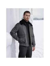 Cappotto Corto Giacca con Colletto Elegante Moda Uomo Slim Grigio 120506