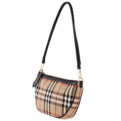 Authentic Burberry Vintage Check Calfskin Olympia Pouch Archive