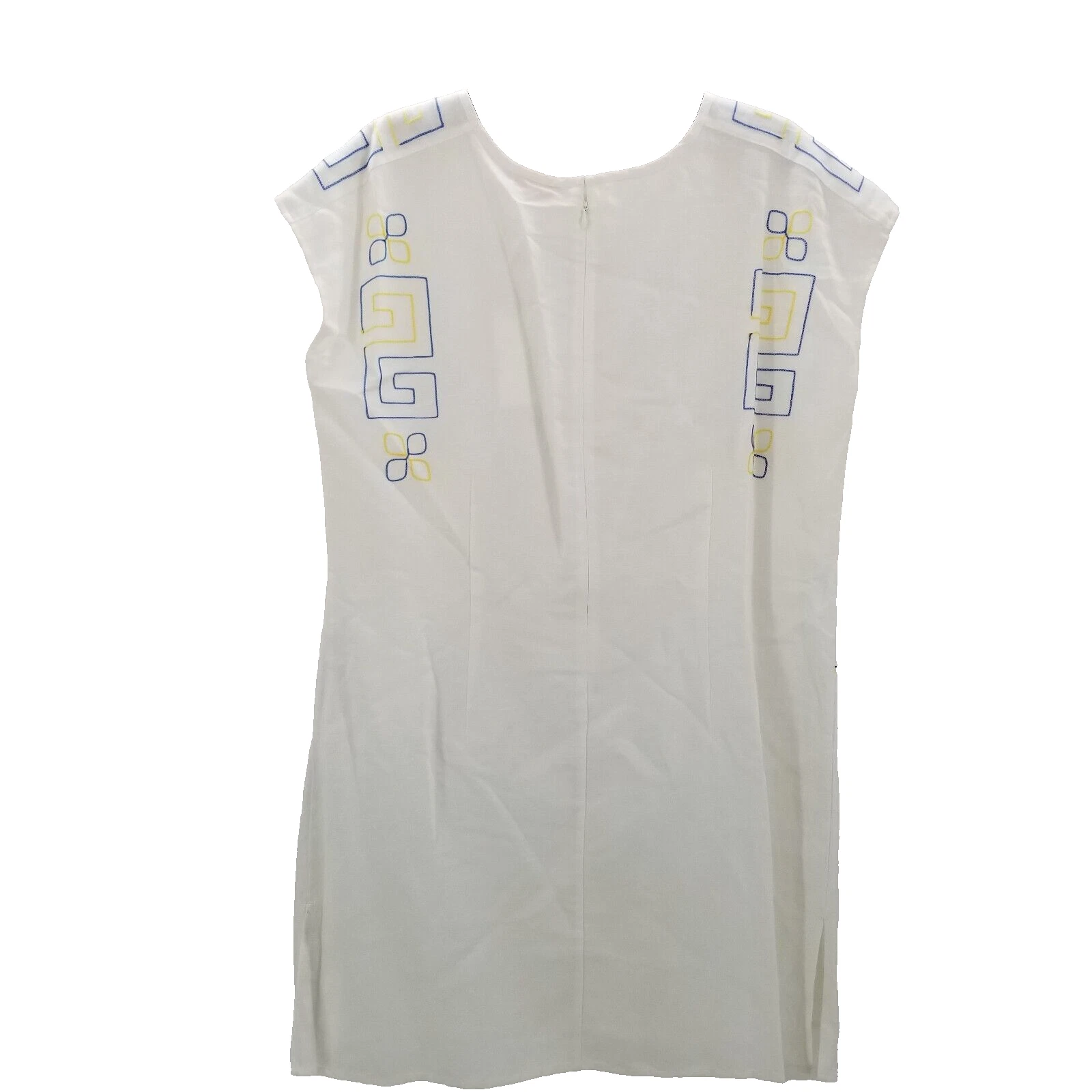 Tory Burch mini abito donna lino fumè 61642 nuovo avorio 104 taglia large