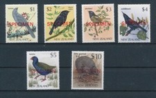 New Zealand MNH 6 Specimen Stamps, Birds, 1985 2v, 1986 2v, 1988 1v