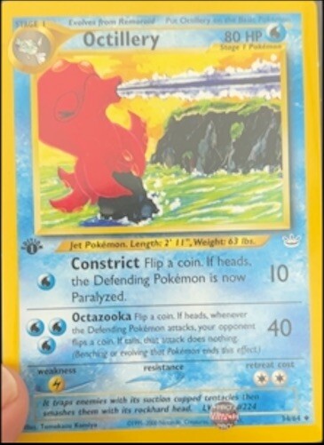 Pokémon TCG Octillery Neo Revelation 34/64 Regular Unlimited Uncommon