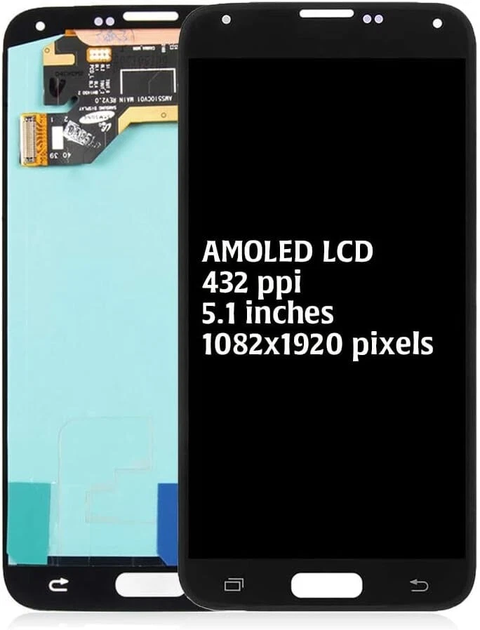 Para Samsung Galaxy S5 G900 Pantalla Táctil LCD Repuesto Negro Con Herramientas Foto 2 de 4