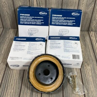 #ad #ad Proflo Wax Toilet Ring PFWR4WHWB Horn Bolts Nuts Washers Lot of 4 DIY Plumber $19.97