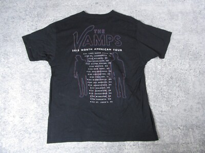 The Vamps T-Shirt Adult XL Black Top British Pop 2015 North