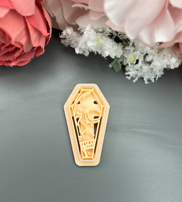 Schädel Sarg Polymer Clay Cutter | 3D-gedrucktes Tonwerkzeug | IrisCrafts7 UK