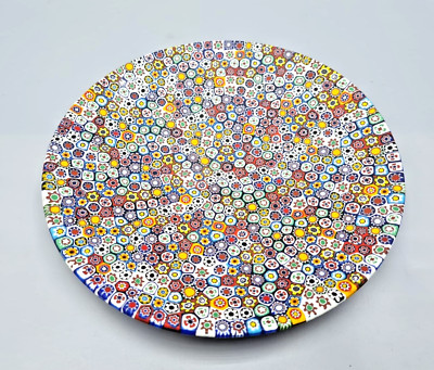 Ercole Moretti Plate composed of murrine Murano glass Millefiori