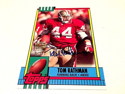 Tom Rathman 2013 Topps Archives Fan Favorit Autograph on Card #FFA-TR  49ers