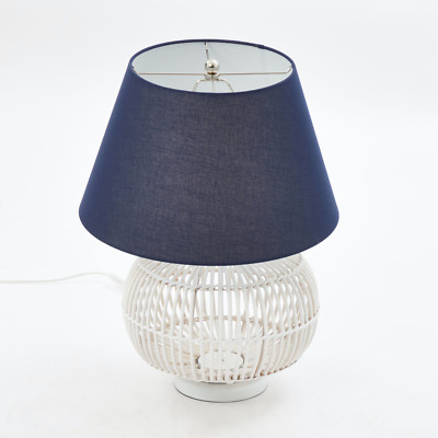 LAUREN RALPH LAUREN Bambuslampe weiß & blau 53 cm x 45 cm