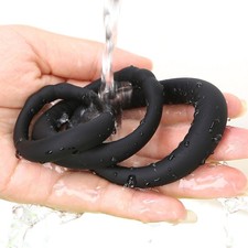 S/M/L Reusable Penis Stretcher Sleeve Girth Enhancer Penis Extender Ring For Men
