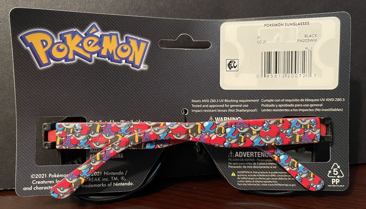 Pokémon Poke Balls Kids/Child's Sunglasses 100% UV Protection *New
