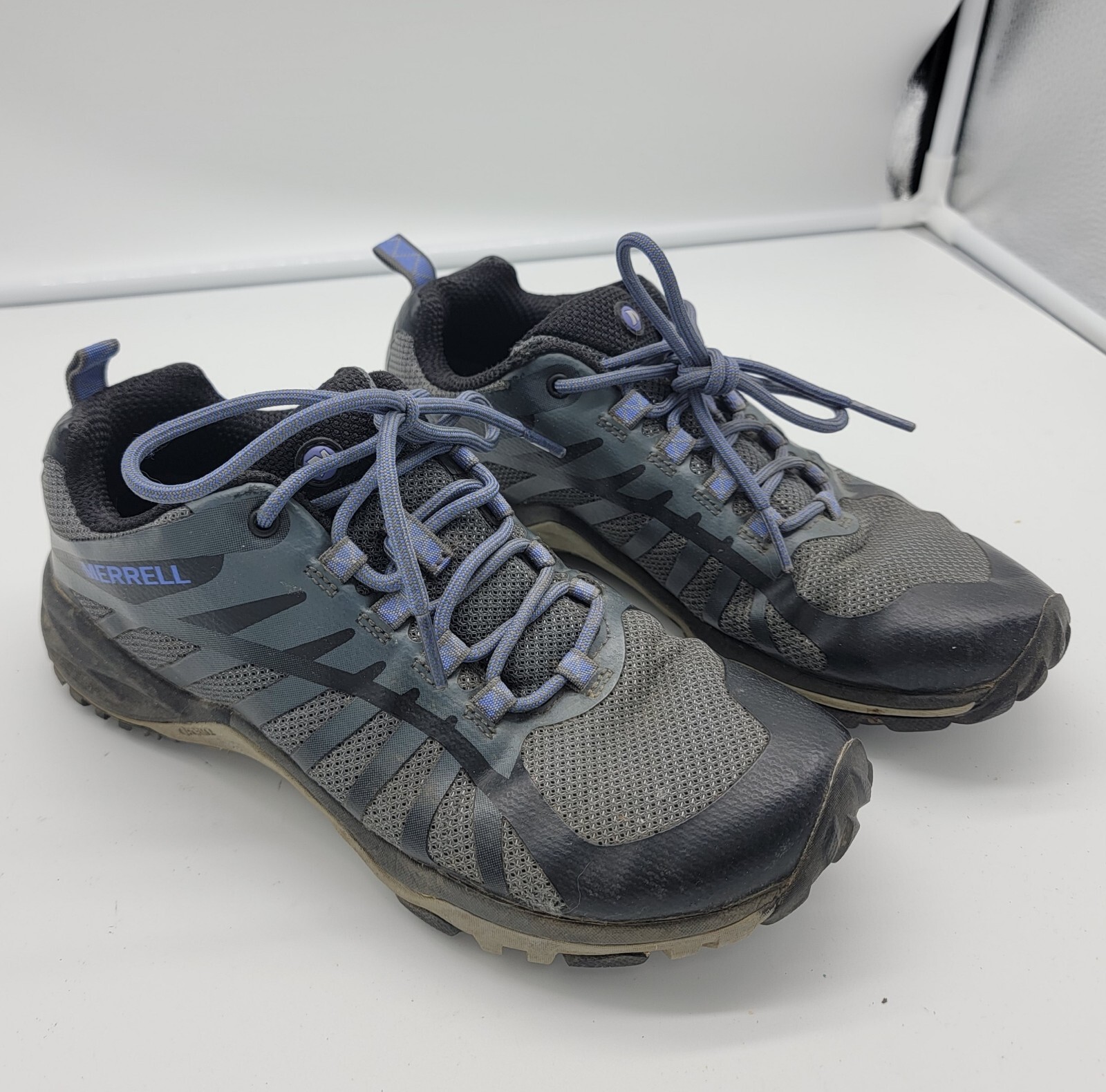 Scarpe da trekking trail running da donna Merrell Q Form 2 taglia 6 5 blu grigio impugnatura selezionata