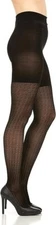 SPANX Size 2 Love Your Assets Textured Shaping Tights in Black Wishbone