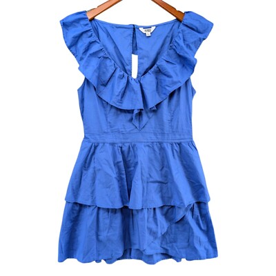 BB Dakota Summer Sunset Mini Dress Amparo Blue Tiered Layered Ruffle V Neck Sz L | eBay BB Dakota Summer Sunset Mini Dress Amparo Blue Tiered Layered Ruffle V Neck Sz L | eBay