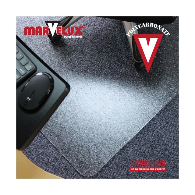 Marvelux 36" x 48" Heavy Duty Polycarbonate Office Chair Mat for Low