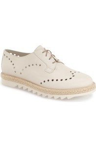 New! AGL Perforated Beige Leather Oxford Loafer Wingtip Shoes 39, US 9 | eBay