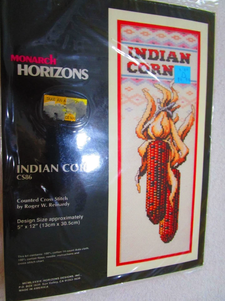 Kit de punto de cruz contado de maíz indio #CS86 (1989, Monarch Horizons) Foto 2 de 3