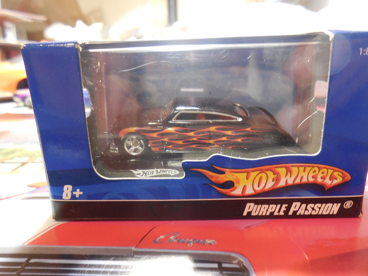 2007 Hot Wheels Purple Passion BLACK w/ Flames - 1:87 HO scale