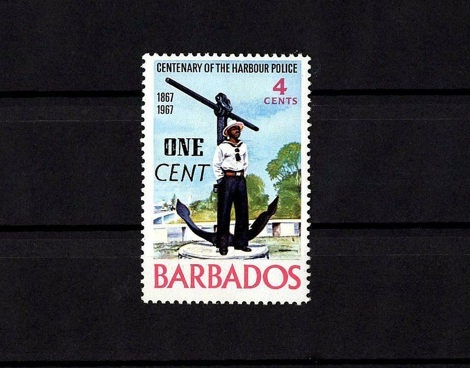 BARBADOS - 1967 - BRIDGETOWN HARBOR POLICE - SURCHARGE - MINT MN