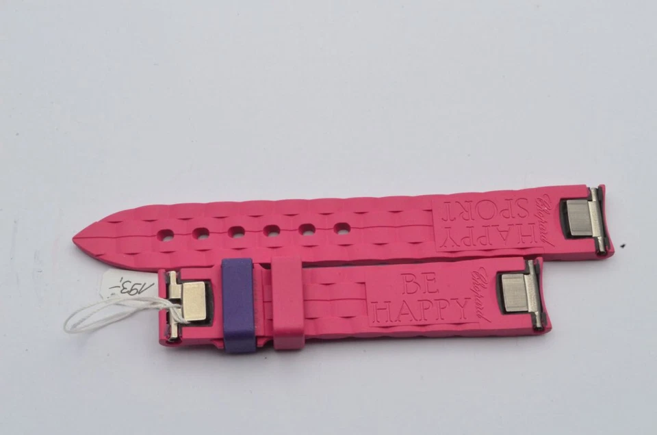 Pulsera de Goma Chopard Vintage 16Mm Be Happy For Dorn Cierre 14Mm Nueva Rosa Foto 2 de 2