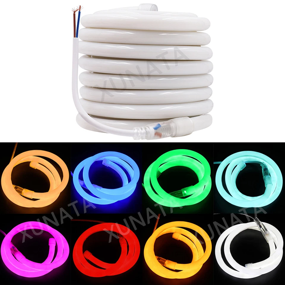 Flexible Neon 12v LED Light Glow EL Wire String Strip Rope Tube Decoration white - Image 4 of 4