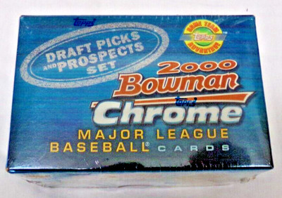2000 Bowman Chrome Draft Picks MLB Baseball Factory Set Box New Sealed
