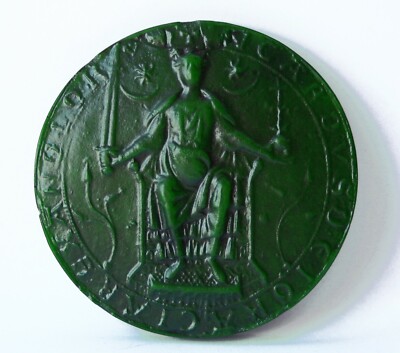 King Richard I Lion Heart Wax Great Seal Green Medieval Reproduction Collectable