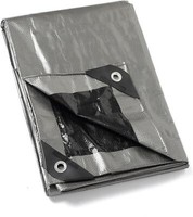 Abdeckplane 3X6M Wasserdicht Grau Silber Multifunktionale Polyester-Plane