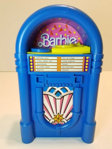 Vintage 80s Mattel Barbie Blue Jukebox Snack Time Playset Accessory ARCO 1987