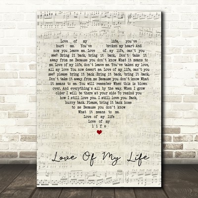 Love Of My Life Lyrics Youtube