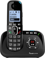 Amplicomms Big Tel 1580 Single Cordless Big Button Phone for Elderly with Answer