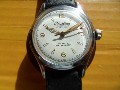 Vintage SWISS BREITLING CADETTE 17 Jewels Manual Men's Watch,1955's - 第 1/13 張圖片