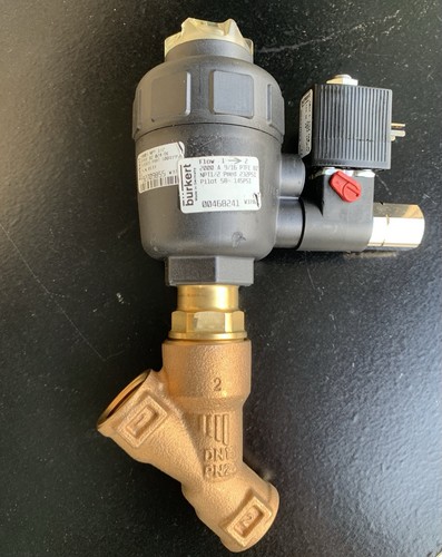 STERIS 10041958 BURKET ELECTRIC BALL VALVE 1/2 STEAM COPPER 24V W/DIN CONNECTOR