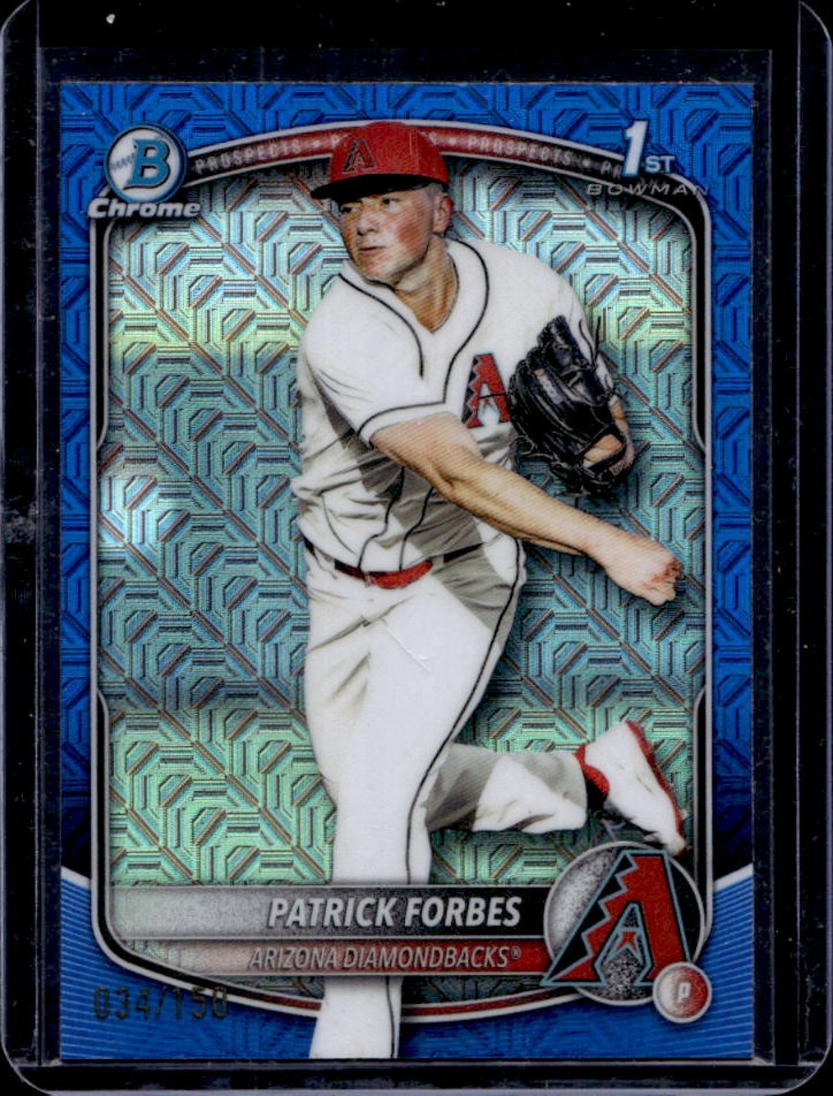 2025 Bowman Draft Patrick Forbes Chrome Blue Mojo Refractor 1st #/150