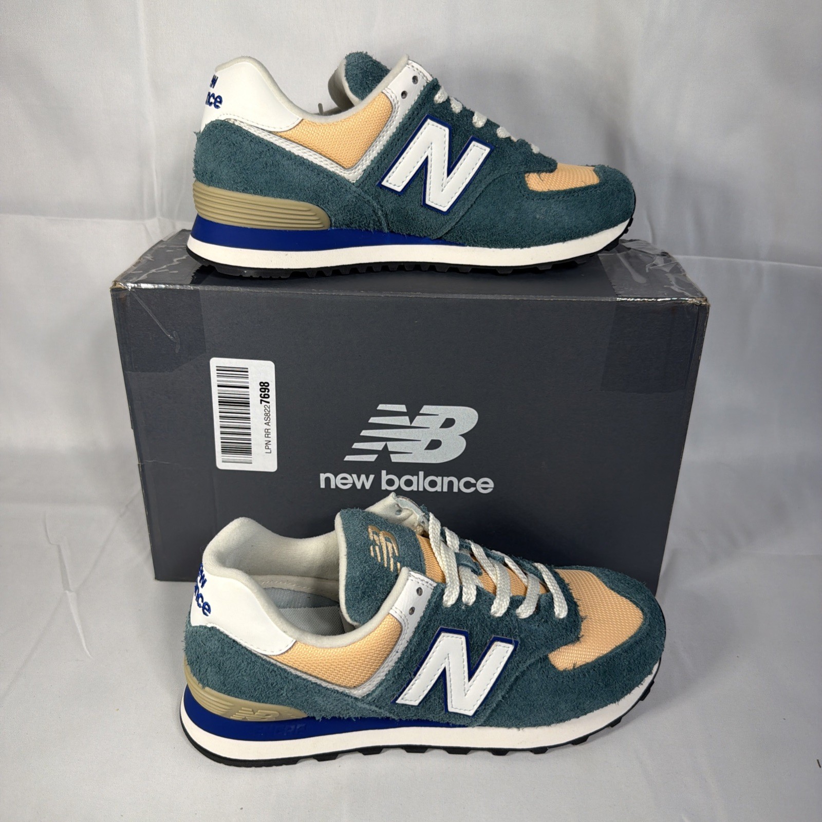 New Balance 574 Classics Green Orange Unisex Men's 7.5 Women