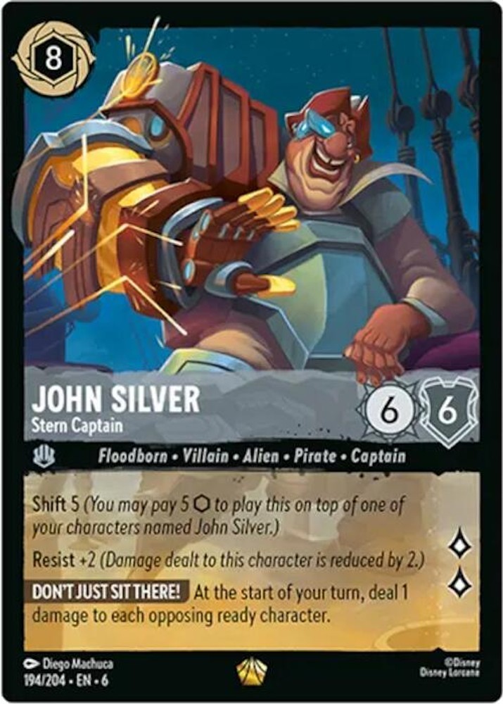 Lorcana John Silver - Stern Captain [6 - 194/204] B04-L-14