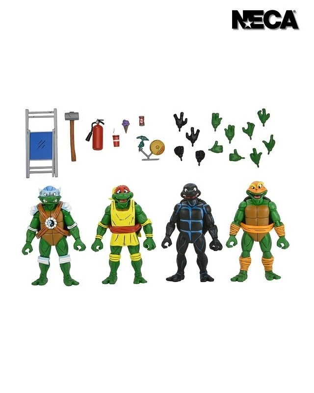 NECA TMNT Cartoon Stump Wrestling Turtles 4 Pack INSTOCK - Image 2 of 2