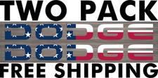 Two Pack Dodge Truck Suv Decal Sticker Stars Stripes 18.6 X 2 Free Shipping